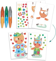 Zestaw artystyczny 6 w 1 Zwierzęta i ich domki Djeco DJ09293