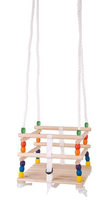 Huśtawka dla dziecka "Tęczowe koraliki", BJ771-Bigjigs Toys