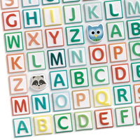 Zestaw naklejek wypukłych ALFABET DJ09078-Djeco, naklejki dla dzieci