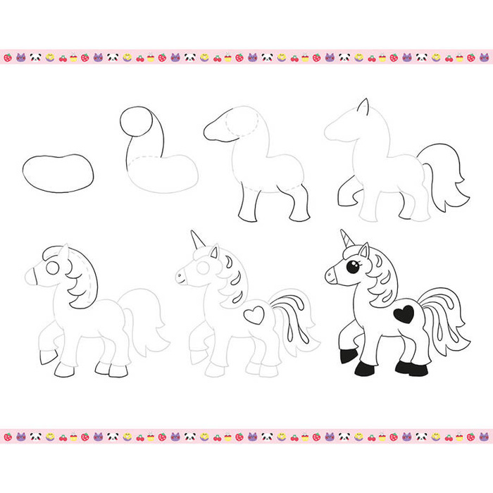 Zestaw kreatywny Rysowanie krok po kroku Modele kawaii 20 rysunków J09156 Janod