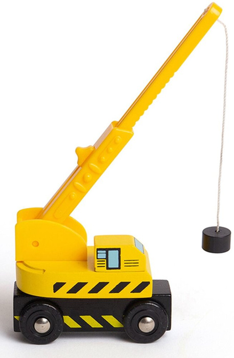 Zestaw drewnianych samochodów budowlanych do kolejki dla dzieci BJT065 Bigjigs Rail