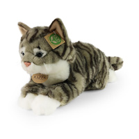 Pluszowy pręgowany kot szary 40 cm Rappa 221154