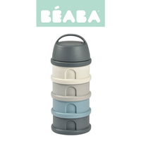 Pojemniki na mleko w proszku 4 komory mineral grey blue Beaba 911713