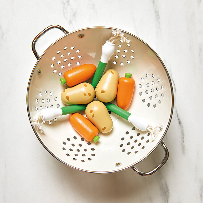 Duży sklep warzywniak z drewna i komplet akcesoriów 50 el. Farma J03322 Janod