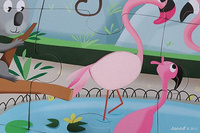 Puzzle sensoryczne 20 elementów Wycieczka do zoo Janod J02774