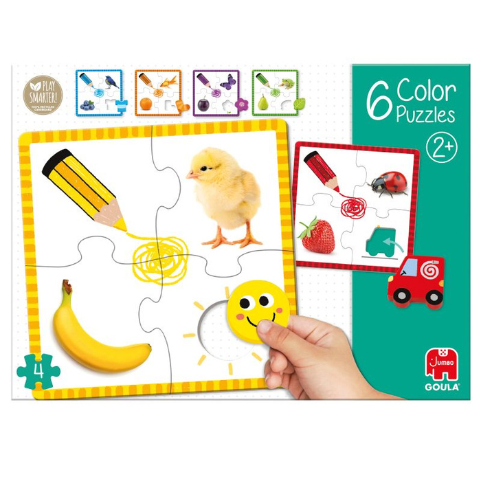 Puzzle dla dzieci Nauka przez zabawę 6 kolorów Goula 53475