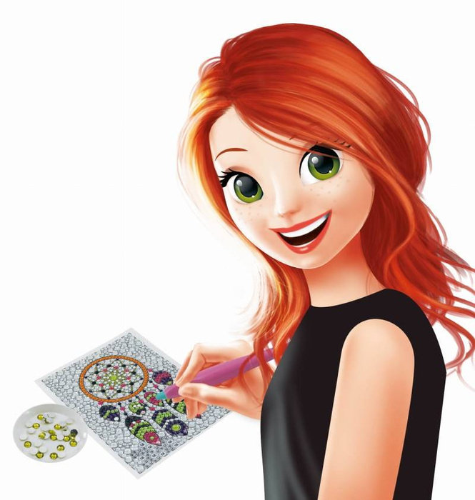 Mozaiki z kryształków - ŁAPACZ SNÓW DP006-Buki, zestaw artystyczny dla dzieci