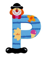 Głoska Clown "P", 81752-Sevi, nauka literek dla dzieci, alfabet