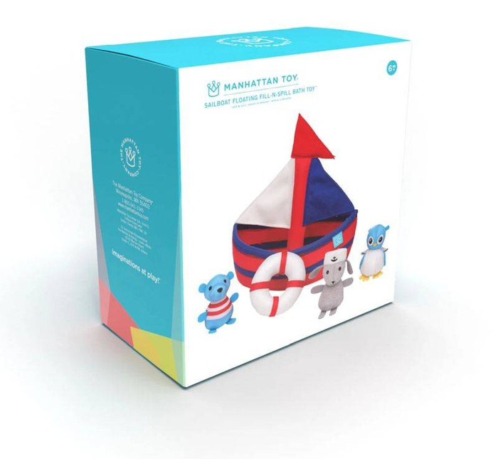 Zabawka do kąpieli statek Żeglujące Zwierzaki 160410-Manhattan Toy, zabawki do wody
