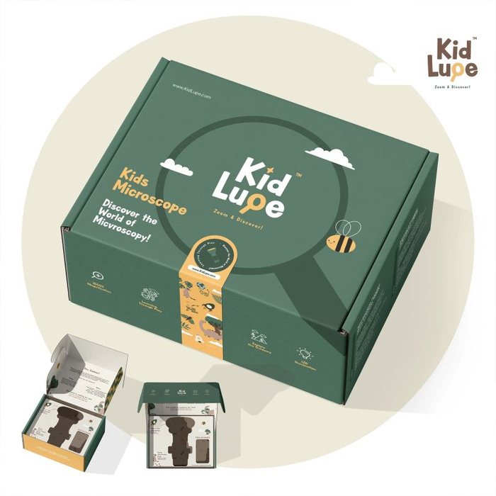 Mikroskop dla dzieci KidLupe kieszonkowy z ekranem LCD beżowy Kidinex