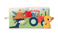 Książeczka aktywizująca z mini-przytulanką Na farmie Kaczorek Gaspard Lilliputiens 83548