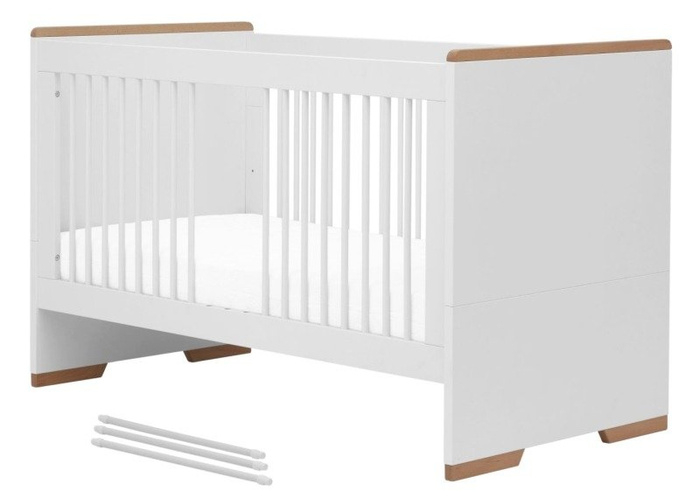 Białe Łóżeczko 140x70 Pinio Snap