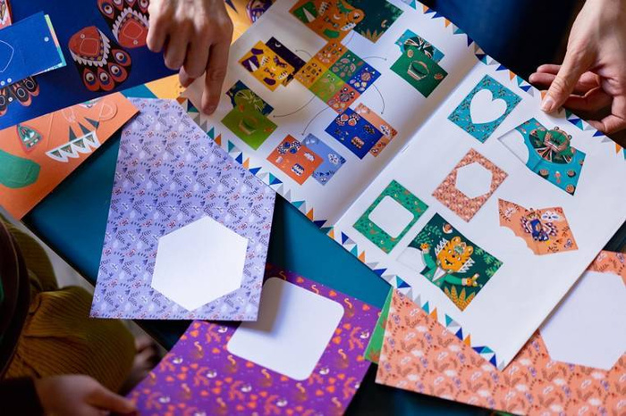 Zestaw kreatywny Przestrzenne kartki pop-up 3D Zwierzęta 6+ J07987-Janod, zestaw artystyczny