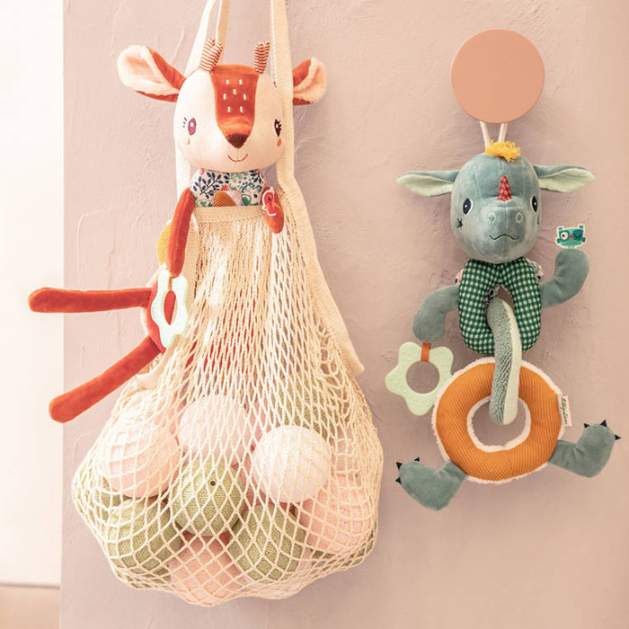 Aktywizujący łańcuch sensoryczny z gryzakiem i grzechotką Sarenka Stella 83429 Lilliputiens