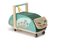 Drewniany jeździk 2 w 1 z miękkim siedziskiem i torebką Smok Joe 12 m+ 83466 LILLIPUTIENS 