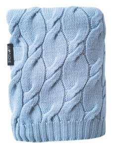 Kocyk z wełny Merino niebieski LL6654-Lullalove, wyprawka dla niemowlaka