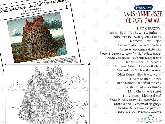 Teczka inspiracji - Najsłynniejsze obrazy świata, ZT8337-Zuzu Toys