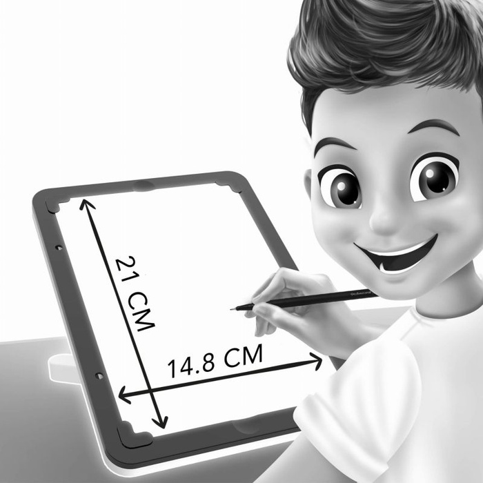 Tablet dla dzieci 3w1 z podświetleniem Buki 5432 odrysowywanie komiks flipbook