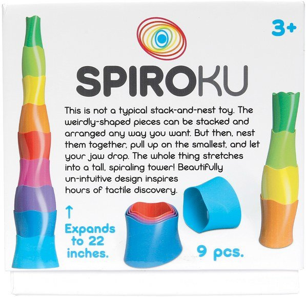 Kolorowe klocki cylindryczne do układania Wieża SpiroKu Fat Brain Toys FA318-1