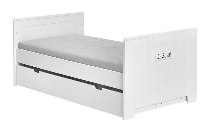 Biała kolekcja Pinio Marsylia MDF, zestaw mebli do pokoju dziecięcego III