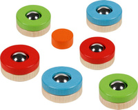 Drewniana gra zręcznościowa Kolorowy minicurling dla dzieci Goki 56788