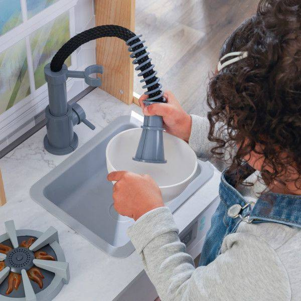 Kuchnia dla dzieci Lets Cook Natural z dźwiękiem i światłem KK53433-KidKraft, zabawki drewniane