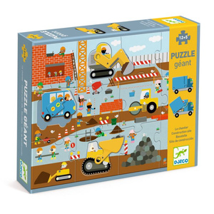 Duże puzzle dla dzieci plac budowy Djeco DJ07167