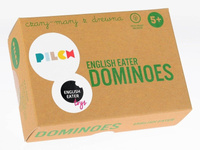 Drewniane domino English Eater 110191-Pilch, zabawki edukacyjne dla dzieci
