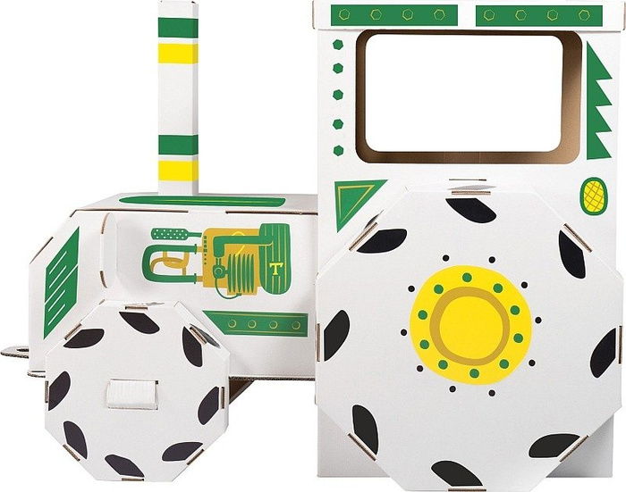 Tekturowy traktor do samodzielnego złożenia, 0044-Tektorado, zabawki dla chłopców