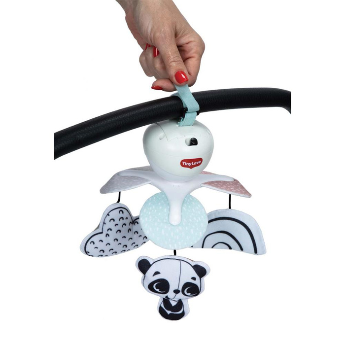 Składana Karuzela podróżna Tiny Love TL1308106830 Decor czarno-biała kompaktowa Zabawka dla niemowląt