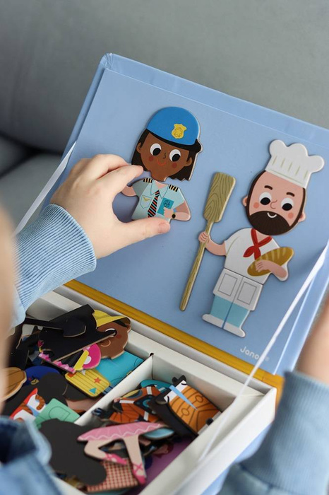 Układanka magnetyczna dla dzieci Zawody Magnetibook Janod J02597