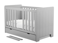 Szare Łóżeczko tapczanik 140x70 Pinio Calmo