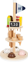 Drewniany trzypiętrowy stojak z lodami Fresh 12232-Small Foot, sklep dla dzieci