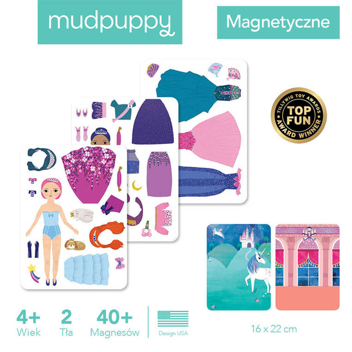 Kreatywna układanka magnetyczna Magiczne księżniczki 40 el MP57679-Mudpuppy, zestawy kreatywne