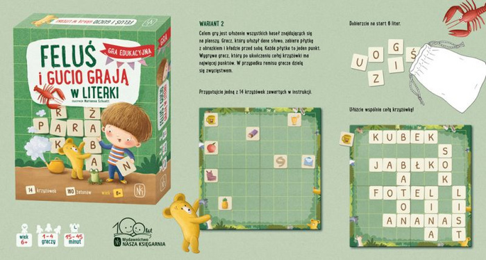 Feluś i Gucio grają w literki Nasza Księgarnia gry edukacyjne dla dzieci
