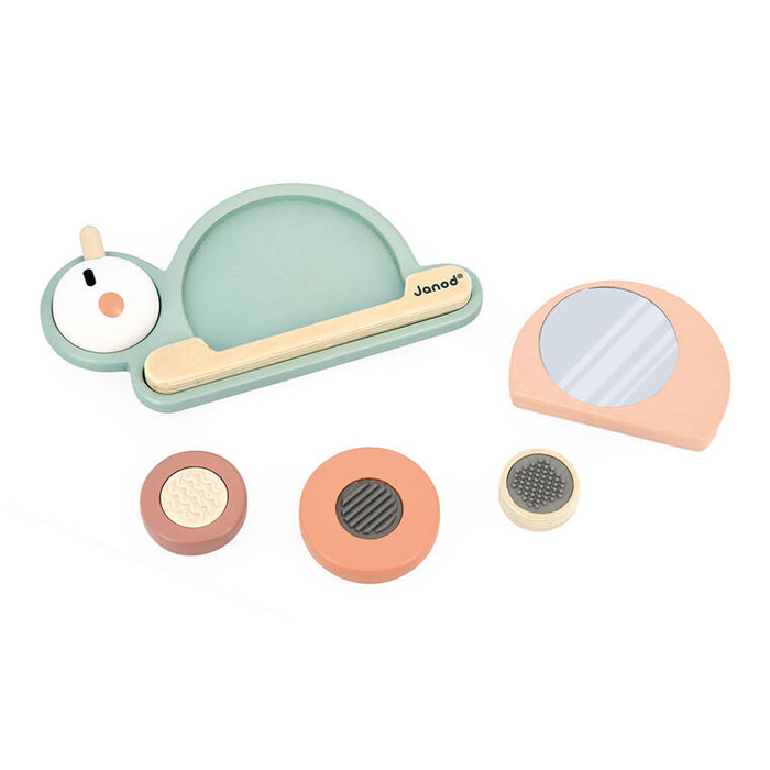 Drewniana układanka sensoryczna zmysł dotyku Ślimak Sweet Cocoon J04052 Janod