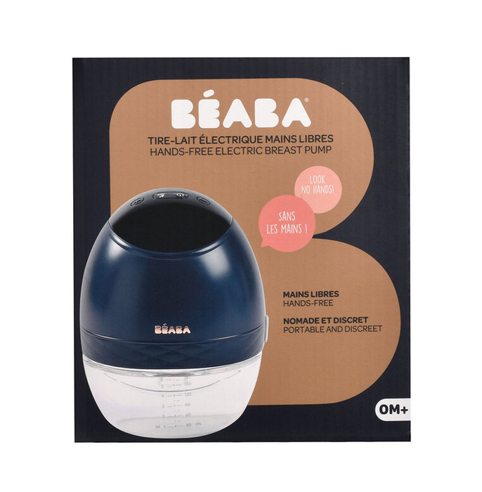 Laktator elektryczny bezprzewodowy muszlowy Hands-Free 180 ml Night Blue Beaba 911735