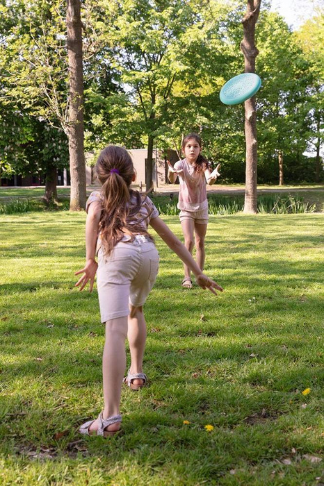 Gra latający dysk i sitko 2w1 Frisbee Vintage Blue 171966-Quut, zabawy w plenerze