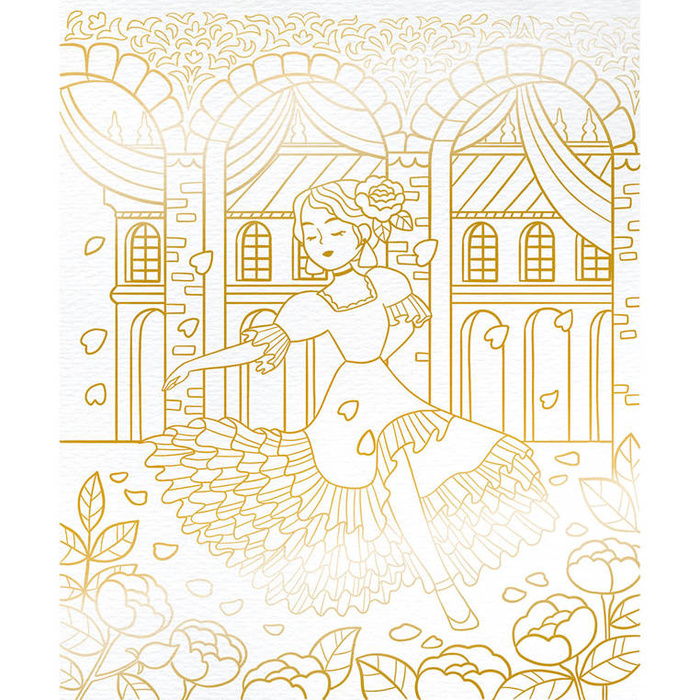 Zestaw kreatywny Złote kontury Tancerki Janod J07964