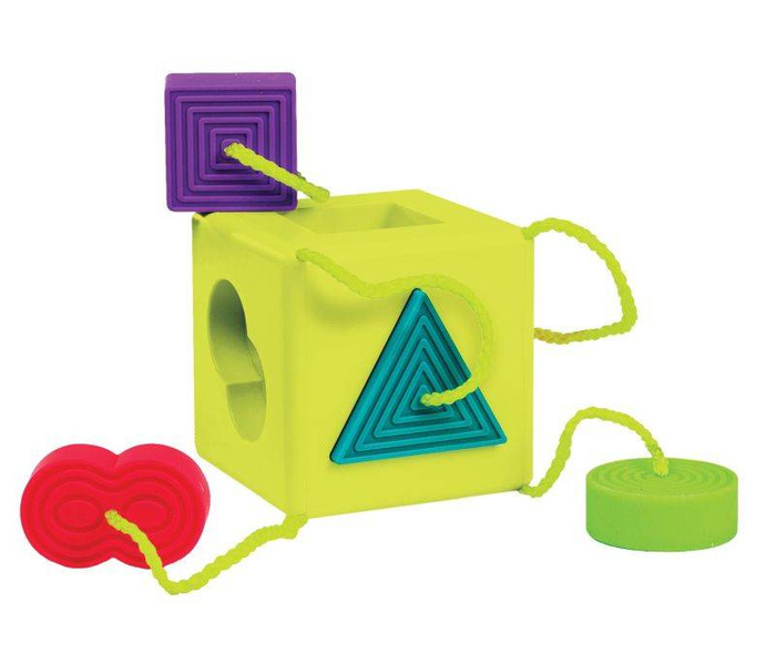 Dopasowywanie kształtów Kostka Sorter OombeeCube FA120-1 Fat Brain Toys, zabawki motoryczne