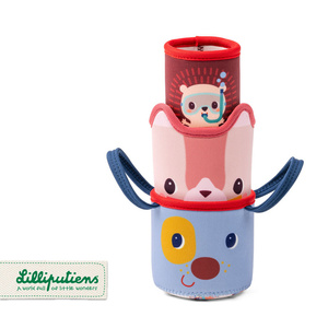 Zestaw 3 miękkich kubeczków do kąpieli Lilliputiens 83584 Piesek Jules Zabawka sensoryczna dla niemowląt