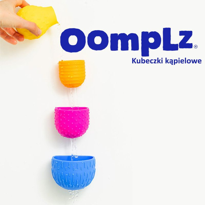 Silikonowe kubeczki z przyssawkami do kąpieli Oomplz Mobi OOMP1 zabawki do wody