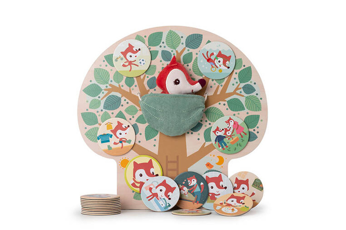 Drewniana tablica magnetyczna Mój dzień Lisiczka Alice Lilliputiens 83545