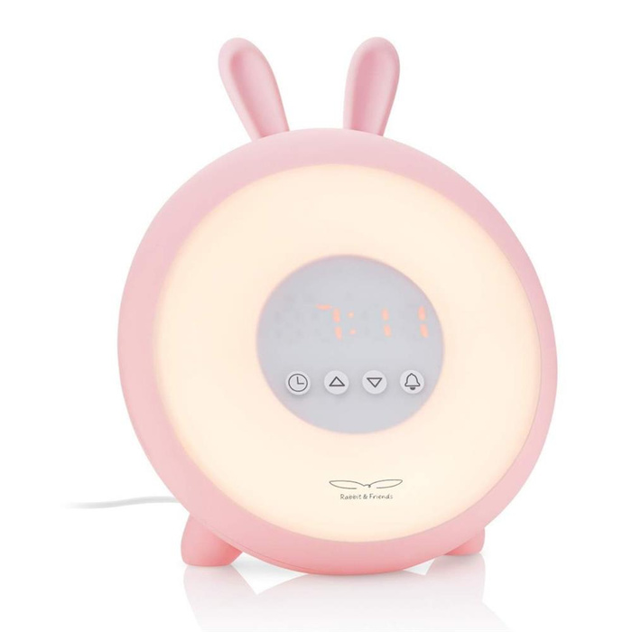 Lampka budząca światłem 3w1 różowy Królik Rabbit & Friends AC-W Lampki nocne dla dzieci