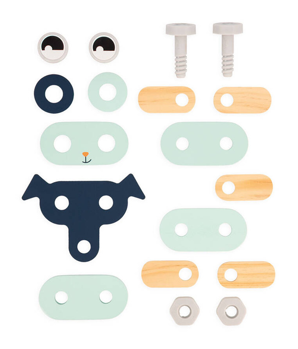 Drewniane zwierzątka do składania 53 elementy Brico Kids Janod J06450