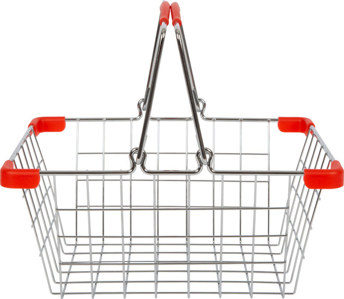 Koszyk sklepowy z artykułami znanych marek 9559-Small Foot, zabawa w sklep