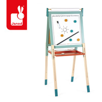 Duża tablica dla dzieci z regulowaną wysokością i 14 akcesoriami Janod J09625