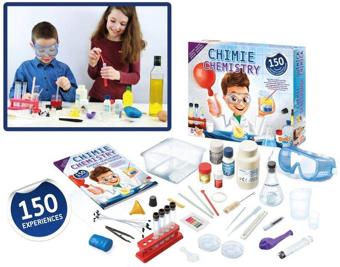 Eksperymenty dla dzieci Laboratorium chemiczne 150 eksperymentów 8360 Buki