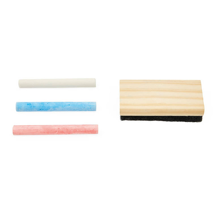 Magnetyczna tablica drewniana dwustronna z akcesoriami Janod J09635