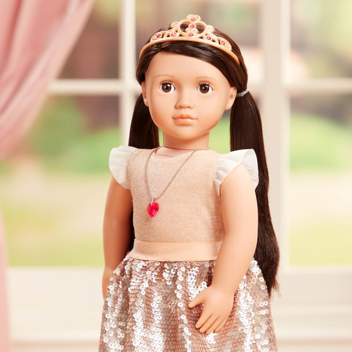 Lalka Amora 46cm z dodatkowymi ubrankami i akcesoriami Elegancki zestaw prezentowy Our Generation BD31359Z